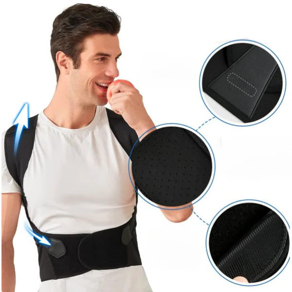 Posture Corrector Back Pain Relief Adjustable Support Brace - Image 4