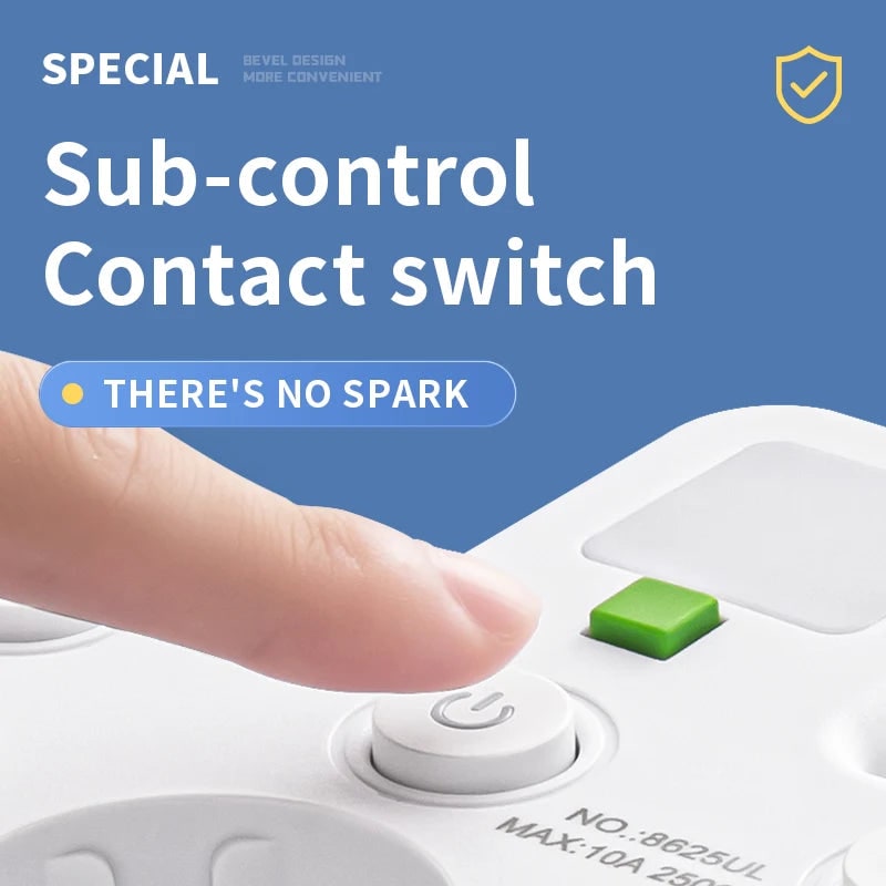 Power Strip Ports Surge Protection & Control Switch - Image 3