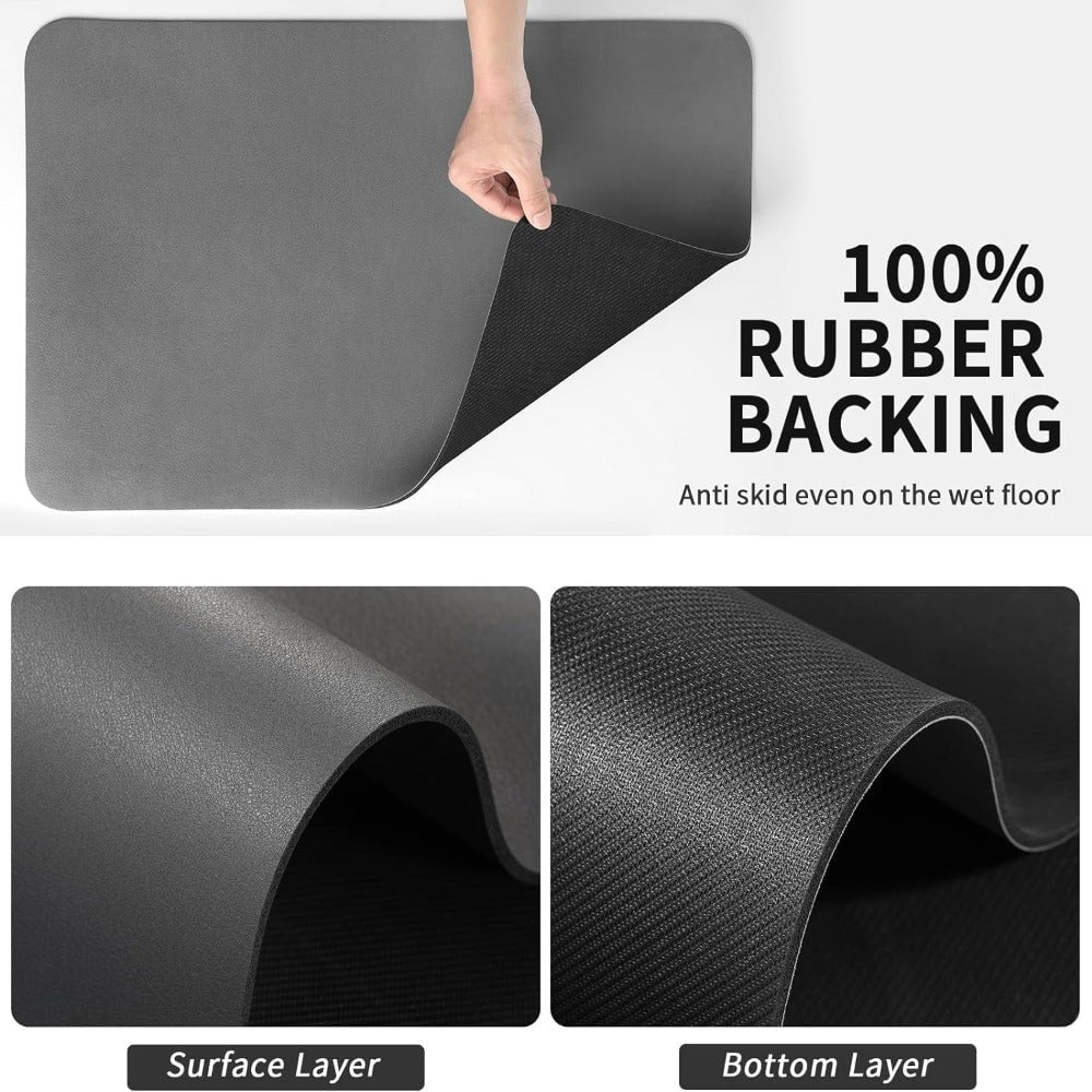 Quick Dry Kitchen Dish Mat Absorbent Anti-Skid Surface Drying - Image 2