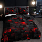 Quilt Cover Set Modern Geometric Design 3 Piece Bedding Set - Image 1