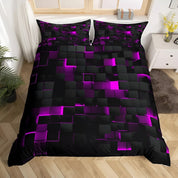 Quilt Cover Set Modern Geometric Design 3 Piece Bedding Set - Image 7