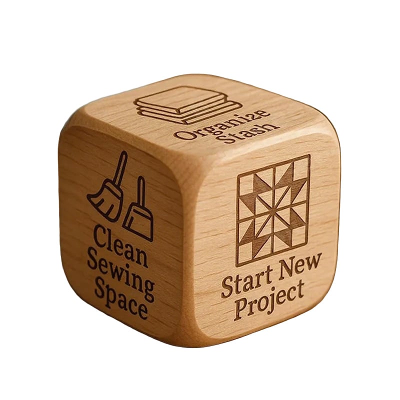 Quilting Decision Dice Solid Wood Creative Project Planning - Image 5