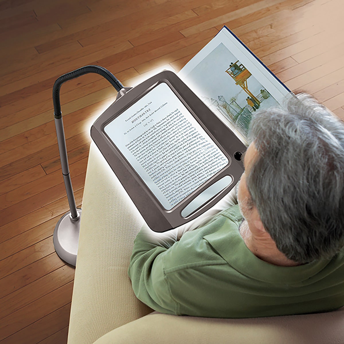Reading Lamp Magnifying Adjustable Floor Design - Image 3
