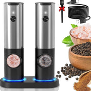 Rechargeable Electric Salt and Pepper Mill Set USB Charging - Image 2