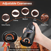 Rechargeable Electric Salt and Pepper Mill Set USB Charging - Image 6