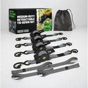 Retractable Ratchet Straps Heavy Duty Tie Down Set - Image 11