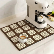 Retro Coffee Mat Absorbent Surface and Stylish Design - Image 10