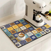 Retro Coffee Mat Absorbent Surface and Stylish Design - Image 5