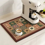 Retro Coffee Mat Absorbent Surface and Stylish Design - Image 7