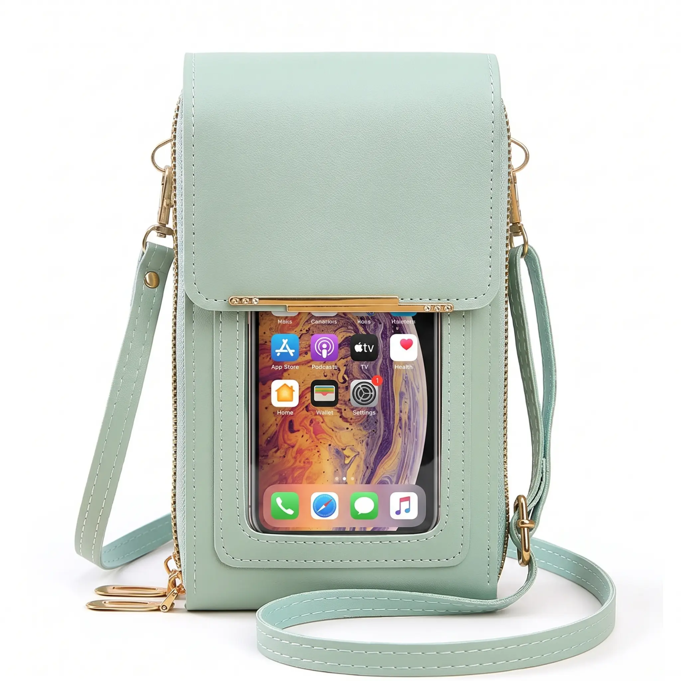 RFID Anti-Theft Phone Wallet Crossbody Bag Secure Travel - Image 19