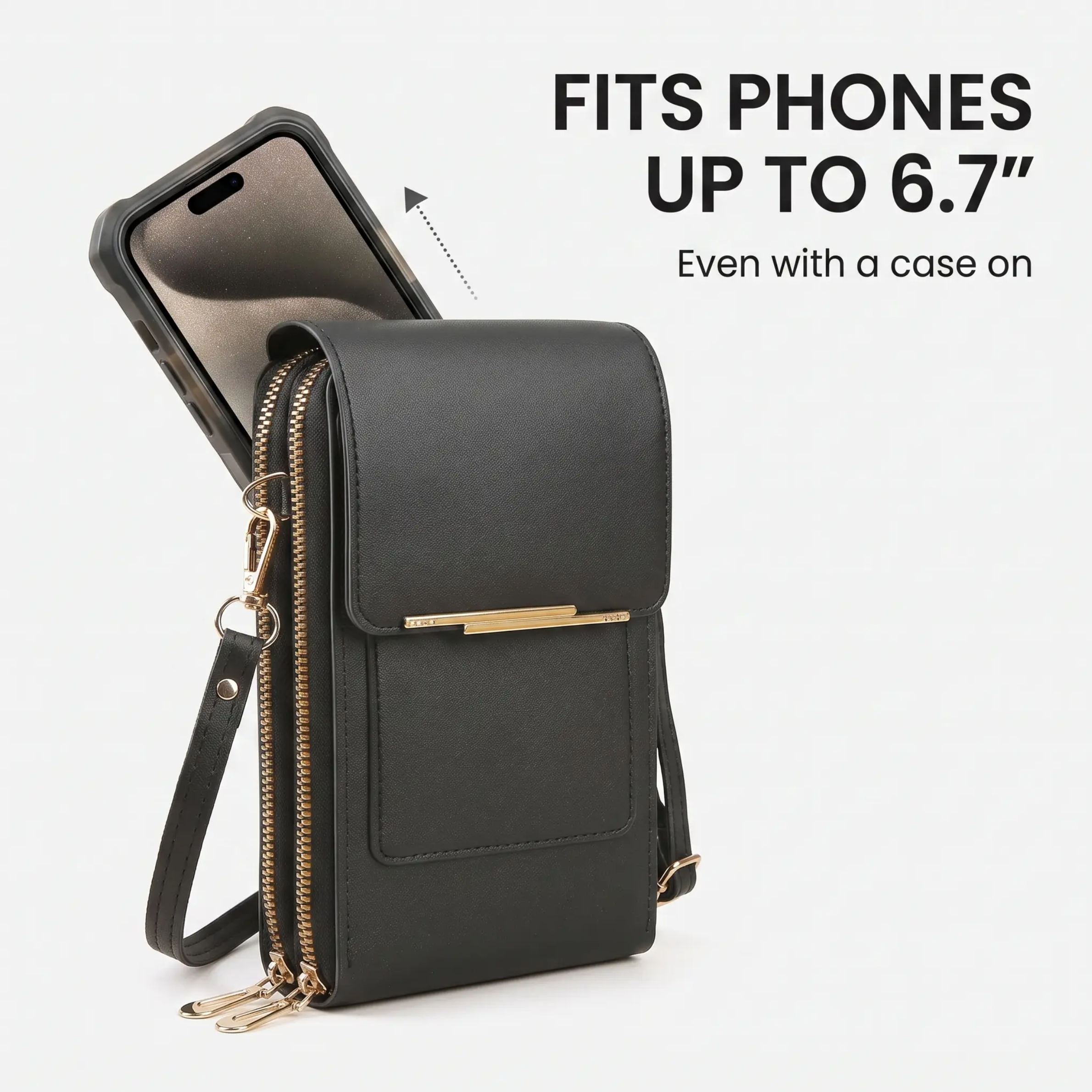 RFID Anti-Theft Phone Wallet Crossbody Bag Secure Travel - Image 5