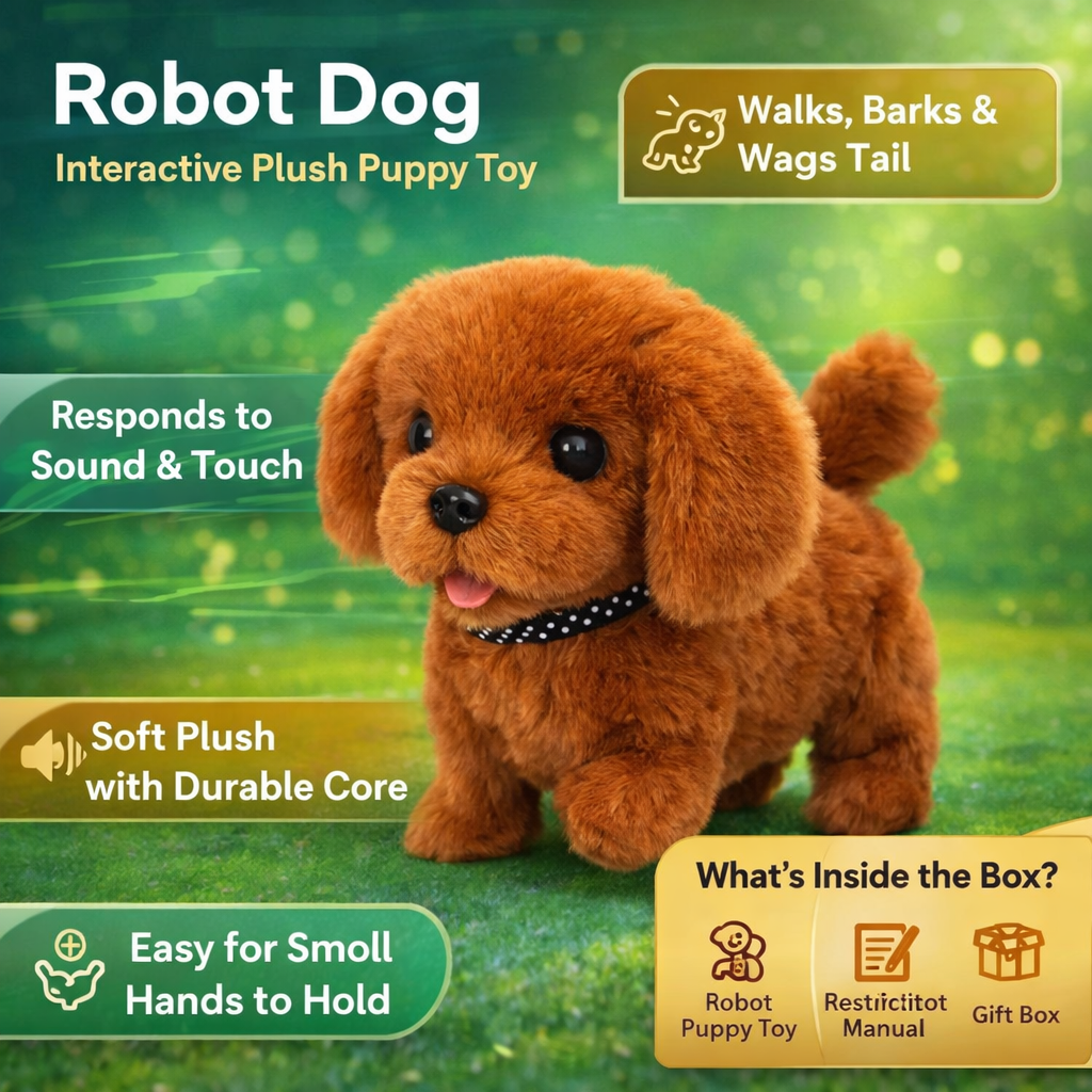 Robot Dog Toy Plush Interactive Fun Walking Dog - Image 4