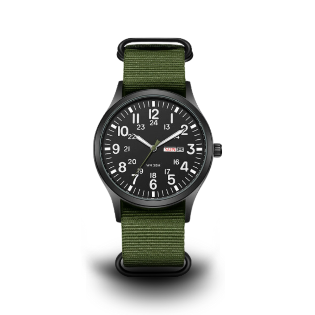 Robust Outdoor Military Watch Nylon Strap and Water Resistance - Image 1