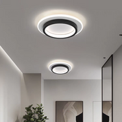 Round LED Ceiling Fixture Hallway Modern Metal Design - Image 1