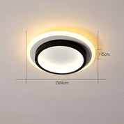 Round LED Ceiling Fixture Hallway Modern Metal Design - Image 12