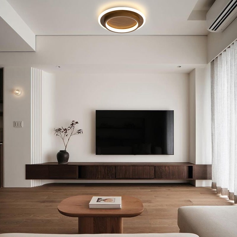 Round LED Ceiling Fixture Hallway Modern Metal Design - Image 17
