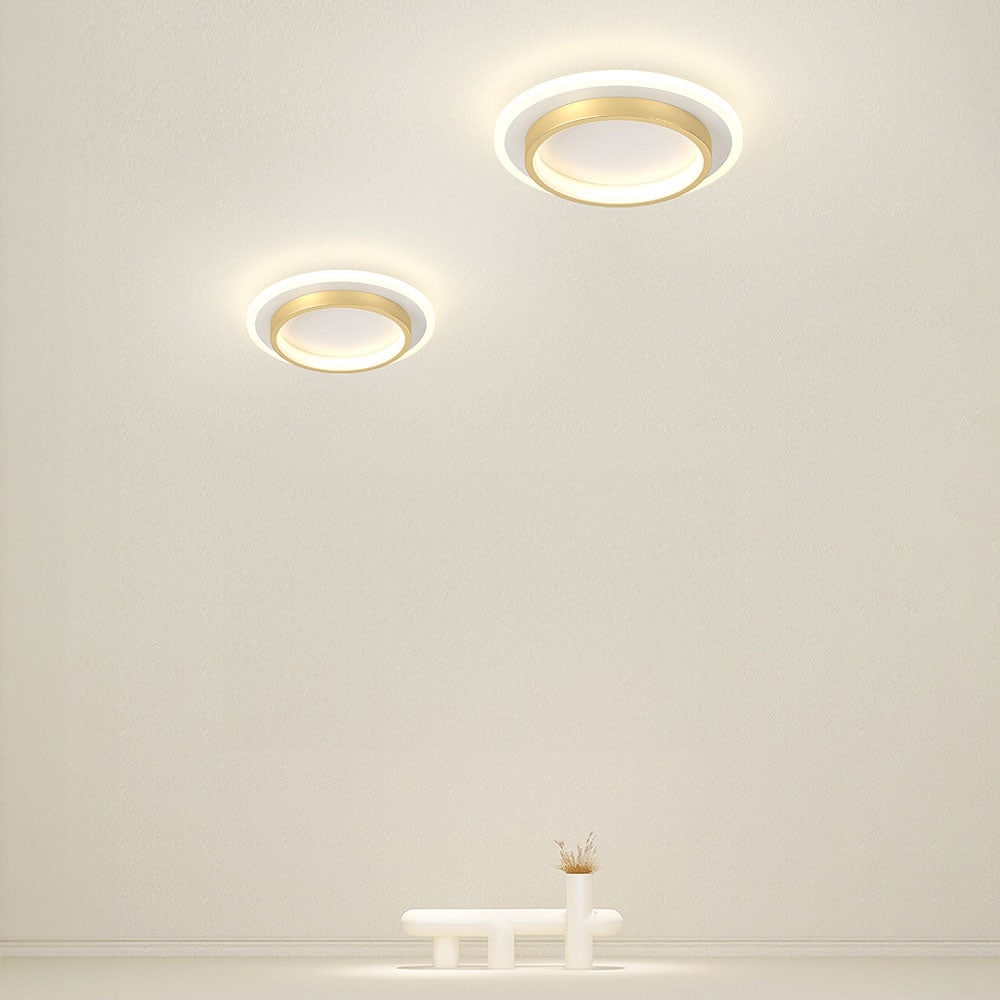Round LED Ceiling Fixture Hallway Modern Metal Design - Image 29