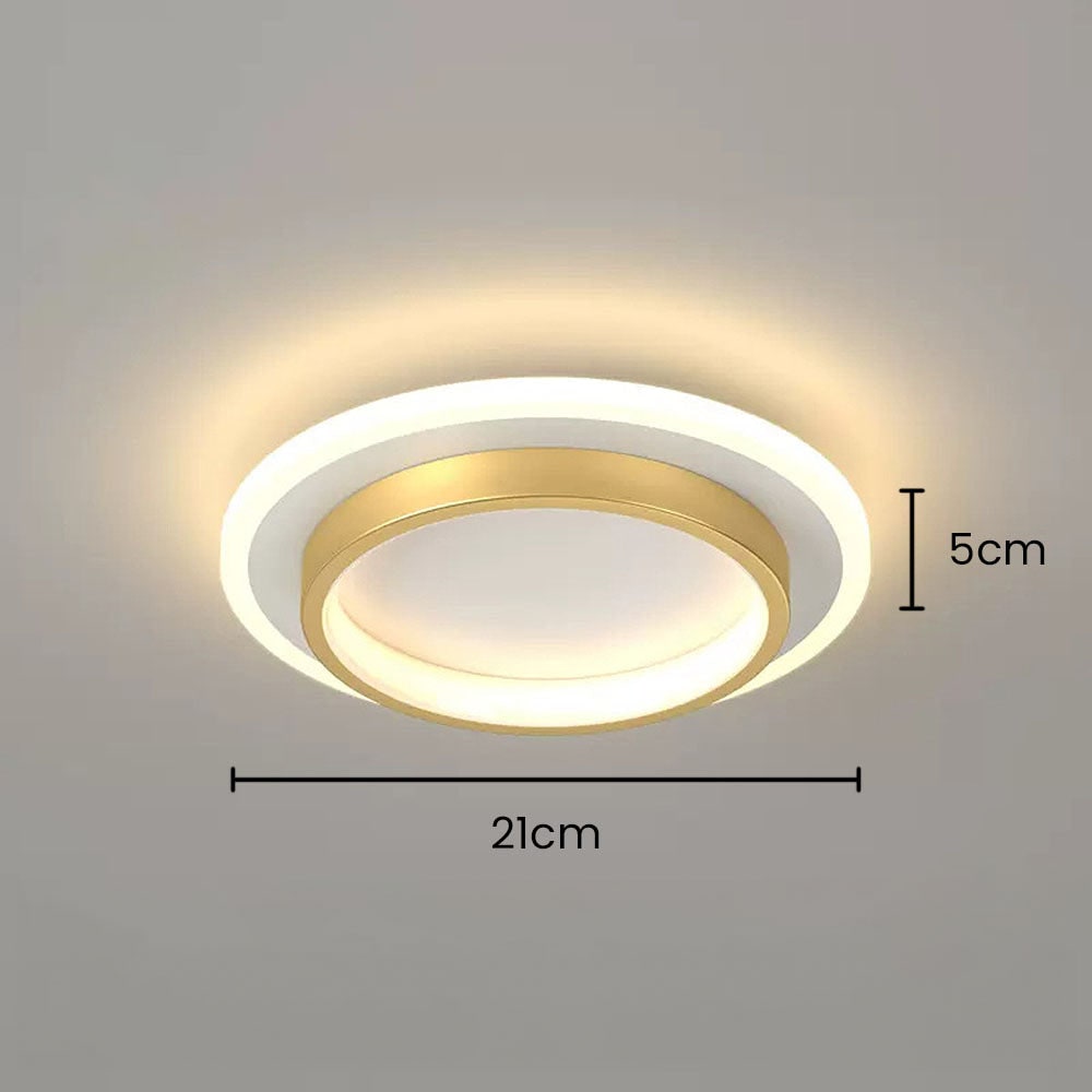 Round LED Ceiling Fixture Hallway Modern Metal Design - Image 30