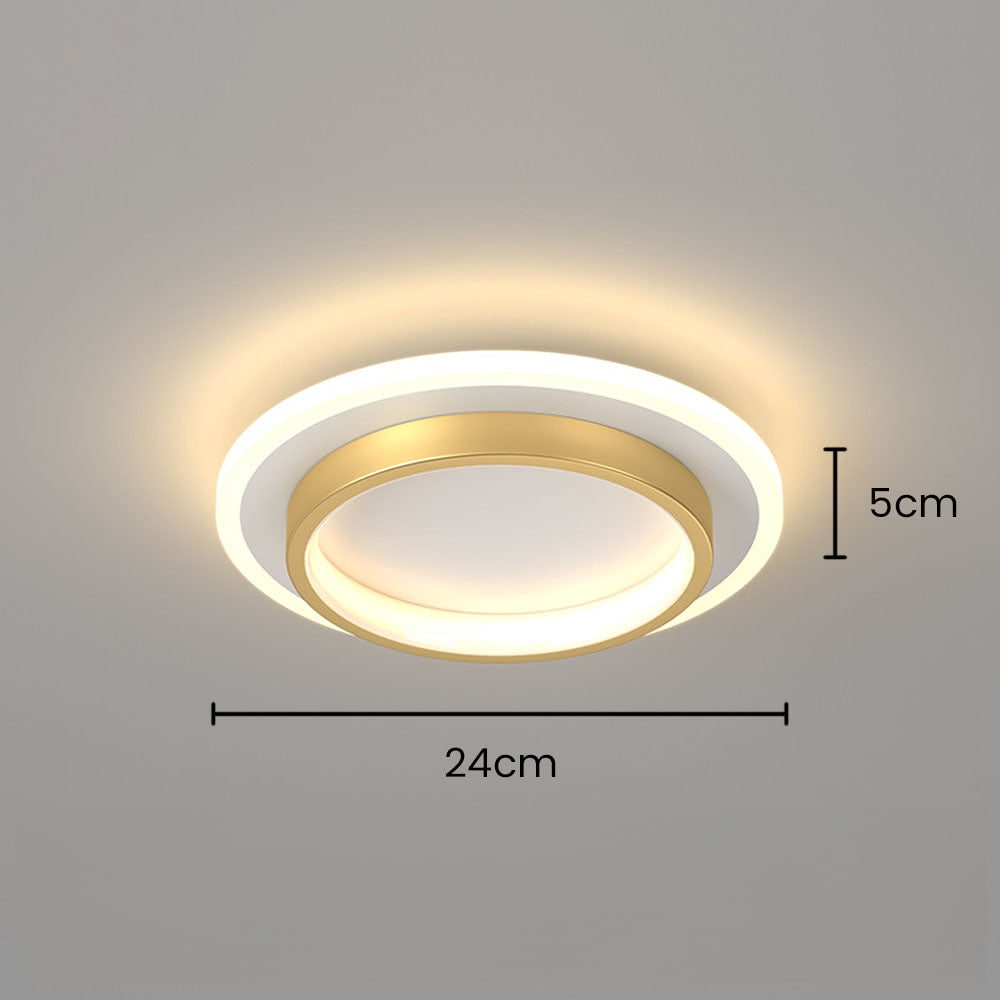 Round LED Ceiling Fixture Hallway Modern Metal Design - Image 31