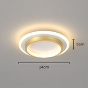 Round LED Ceiling Fixture Hallway Modern Metal Design - Image 31