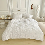 Ruffle Flower Quilt Cover Set Elegant Bedding Cozy Bedrooms - Image 2