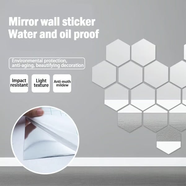 Shatterproof Adhesive Mirror Sheets Home Decor and Diy Projects - Image 2