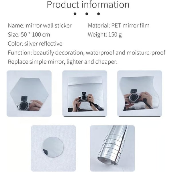 Shatterproof Adhesive Mirror Sheets Home Decor and Diy Projects - Image 6