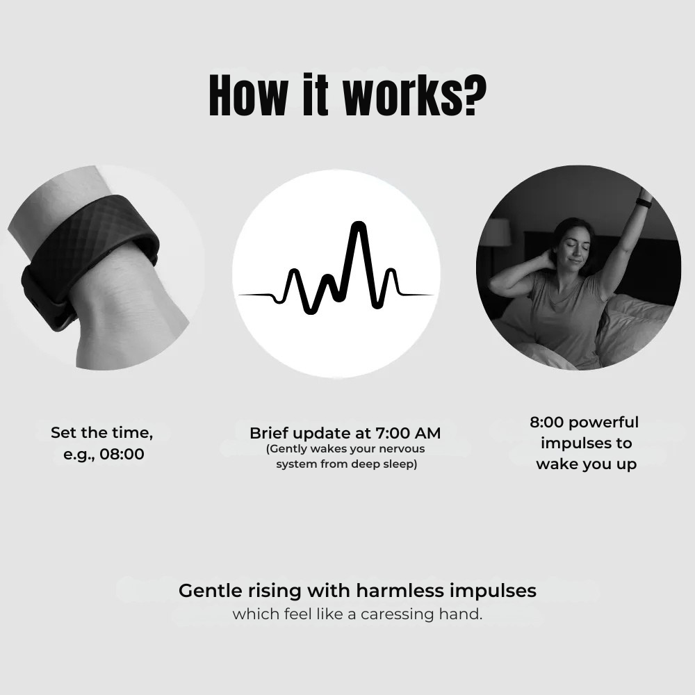 Silent Wake-Up Alarm Band Adjustable Vibration Intensity - Image 1