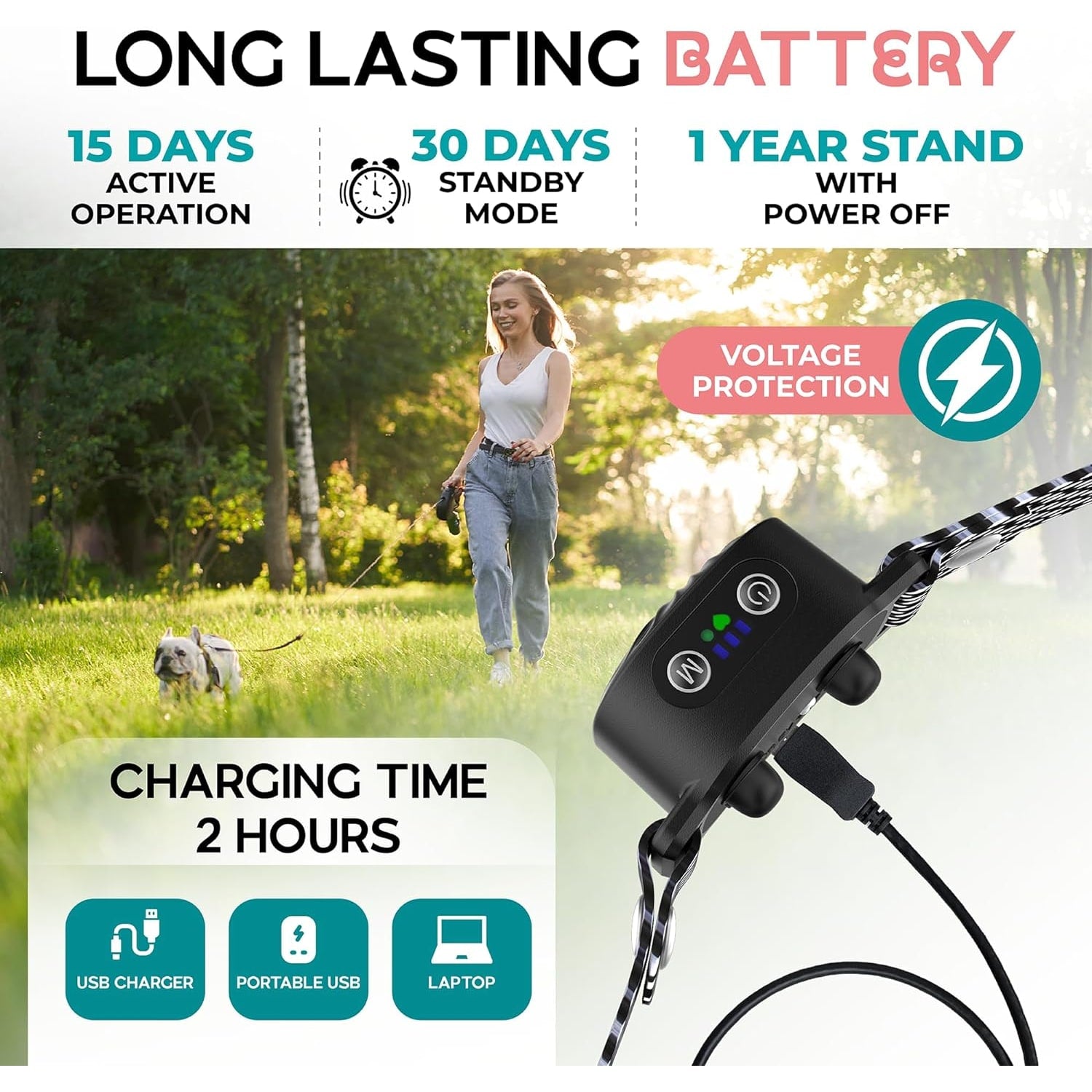 Small Dog Anti-Bark Collar Vibration and Sound Training Features - Image 4
