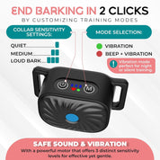 Small Dog Anti-Bark Collar Vibration and Sound Training Features - Image 6
