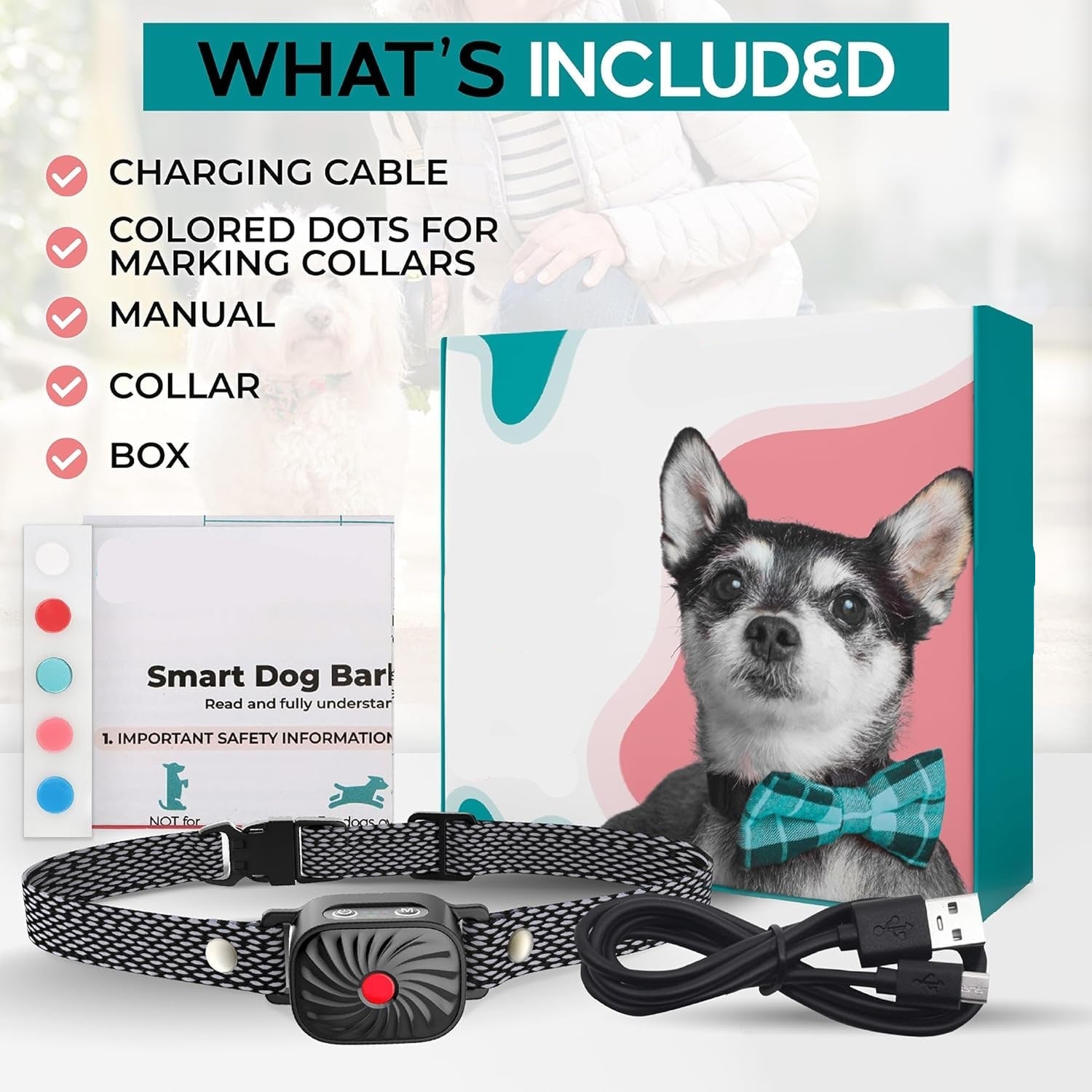 Small Dog Anti-Bark Collar Vibration and Sound Training Features - Image 7