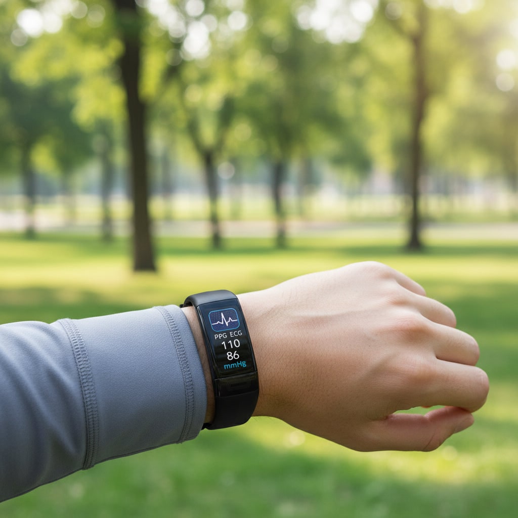 Smart Fitness Bracelet Blood Pressure Ecg & Heart Rate Monitor - Image 1