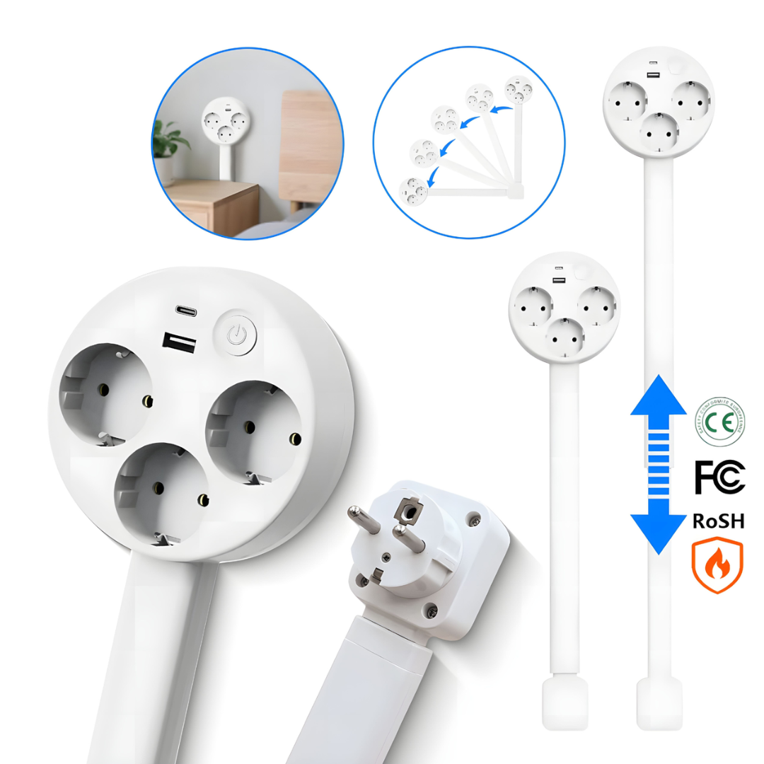 Smart Power Strip Adjustable Length Modern Home Use - Image 2