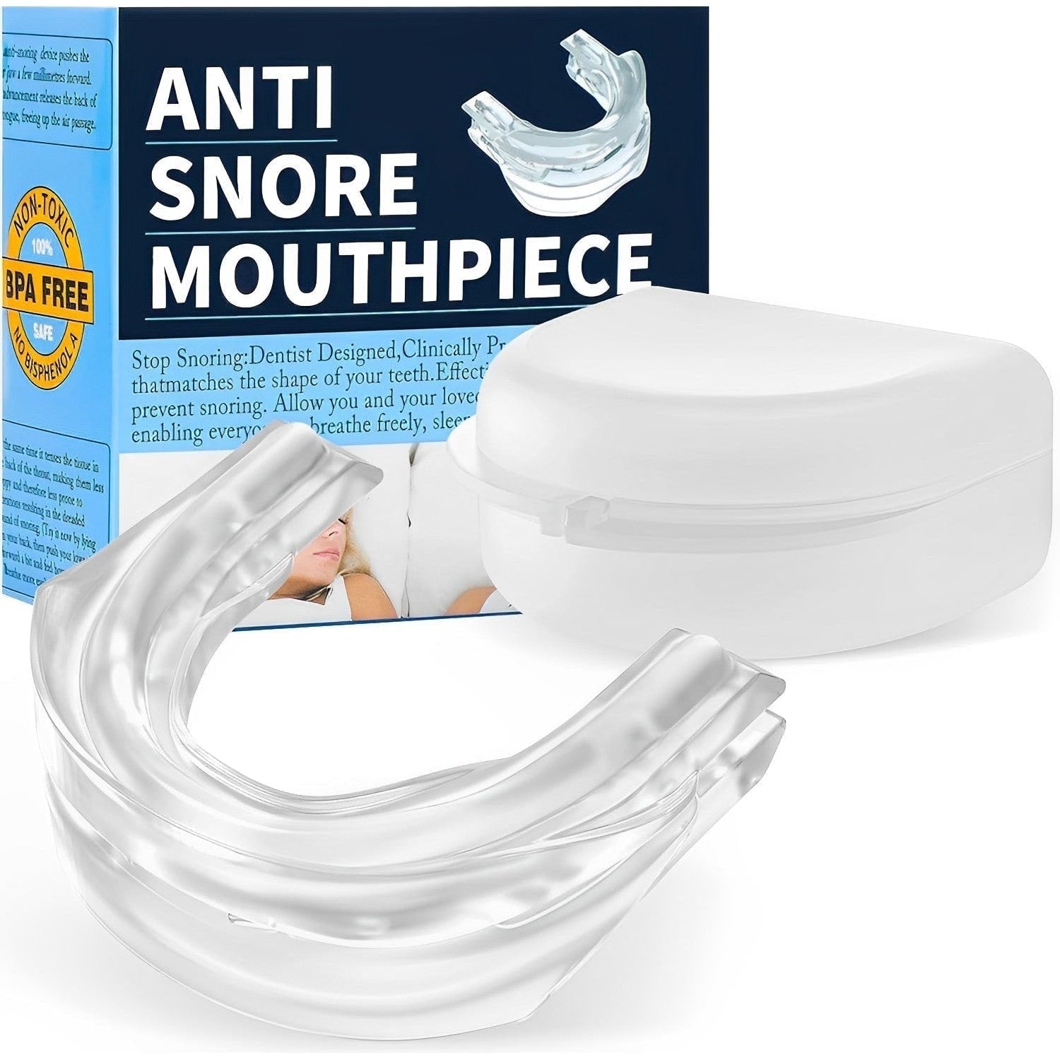 Snoring Sleep Aid Mouthpiece Comfortable Sleep Relief - Image 1