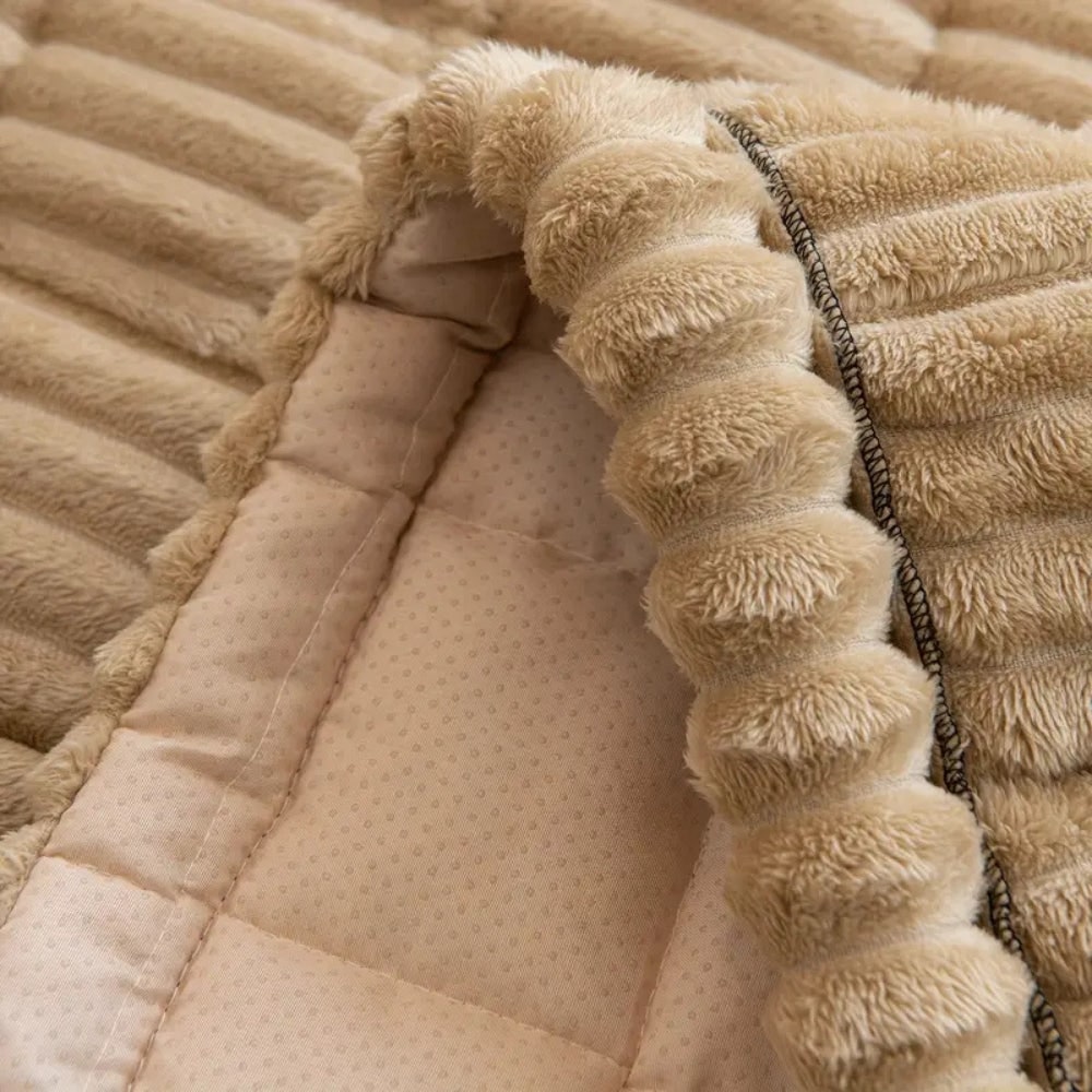 Sofa Cover Couch Cover Plush Pleated Edge Stretch Slipcover - Image 5