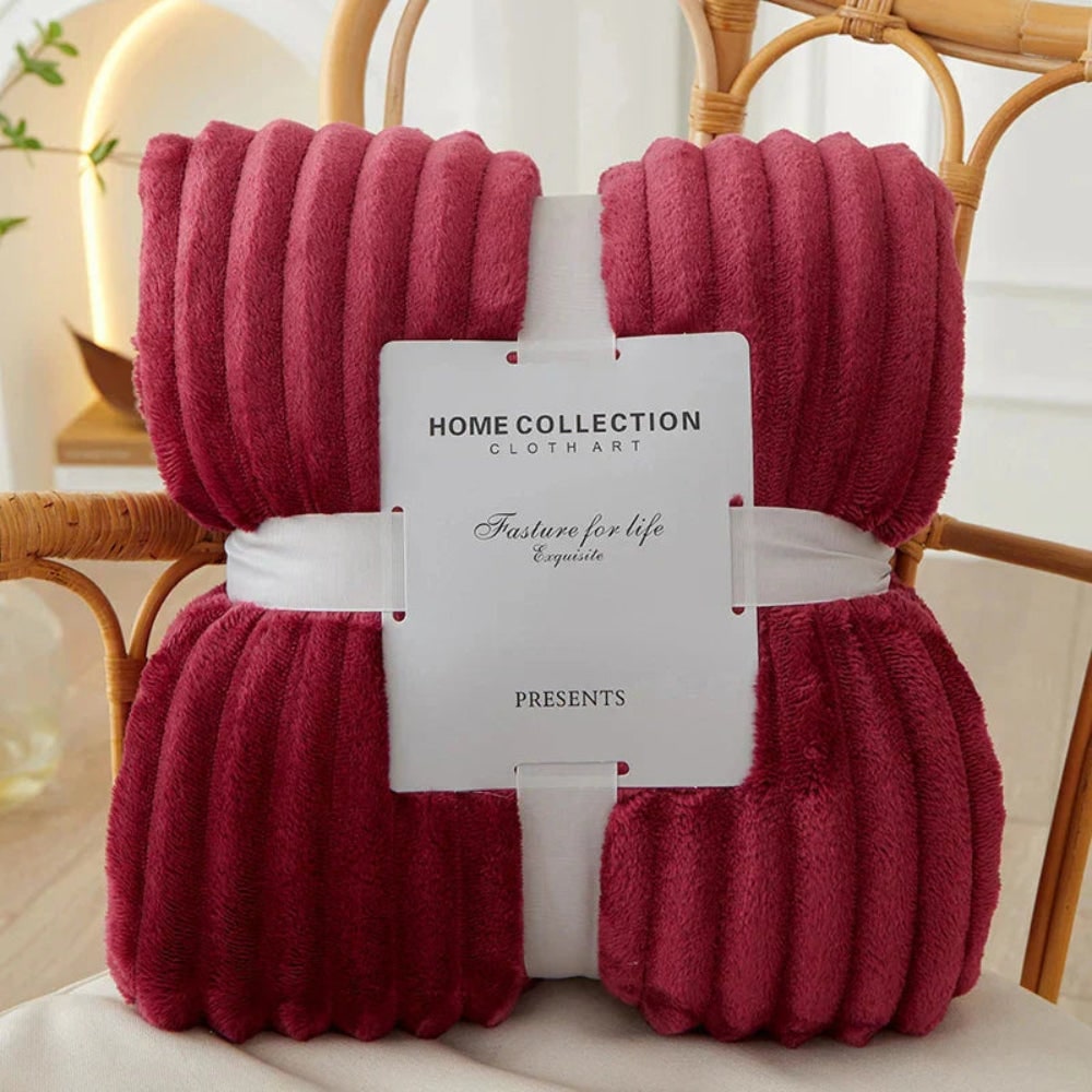 Soft Throw Blanket Cozy Striped Reversible Large Home - Image 1