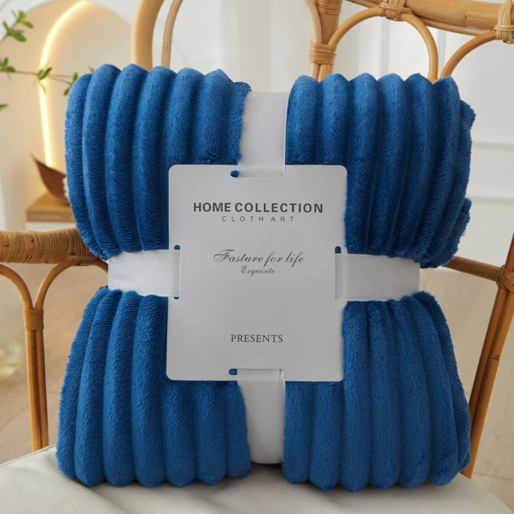 Soft Throw Blanket Cozy Striped Reversible Large Home - Image 10
