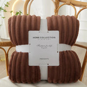 Soft Throw Blanket Cozy Striped Reversible Large Home - Image 3