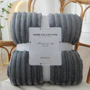 Soft Throw Blanket Cozy Striped Reversible Large Home - Image 4