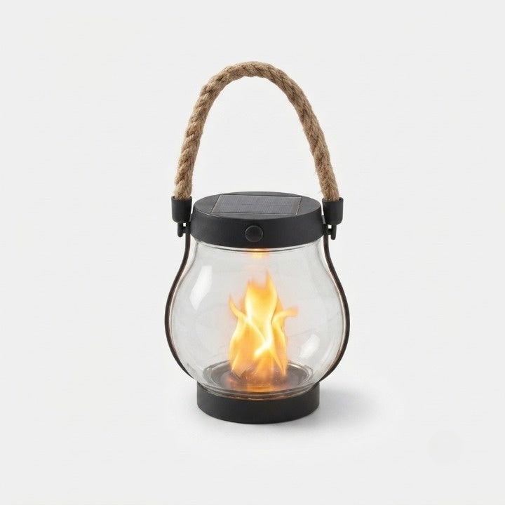 Solar Lantern Flickering Flame Effect Outdoor Lighting - Image 8