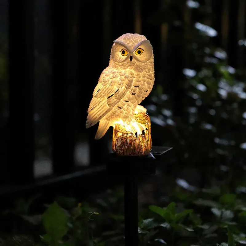 Solar LED Garden Light Outdoor Decor Owl Design Night Illumination - Image 2