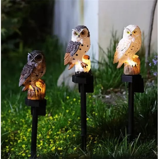 Solar LED Garden Light Outdoor Decor Owl Design Night Illumination - Image 7