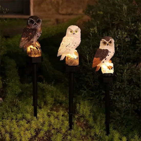Solar LED Garden Light Outdoor Decor Owl Design Night Illumination - Image 8