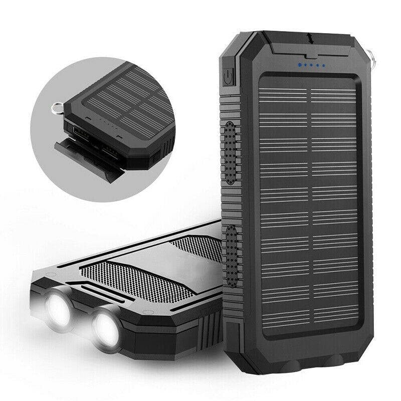 Solar Power Bank 20000mah Dual USB Charger Travel - Image 9