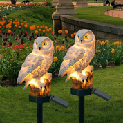 Solar Powered Garden Light Owl Design Outdoor Decor - Image 2