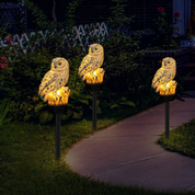 Solar Powered Garden Light Owl Design Outdoor Decor - Image 5