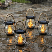 Solar Powered Outdoor Lantern LED Hanging Patio Garden - Image 1