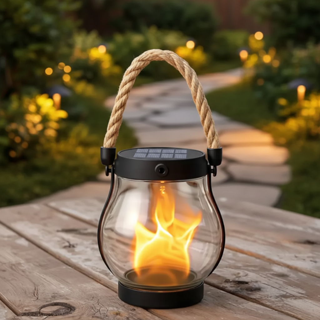 Solar Powered Outdoor Lantern LED Hanging Patio Garden - Image 5