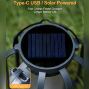 Solar Powered Outdoor Lantern Portable Design Flickering Flame - Image 4