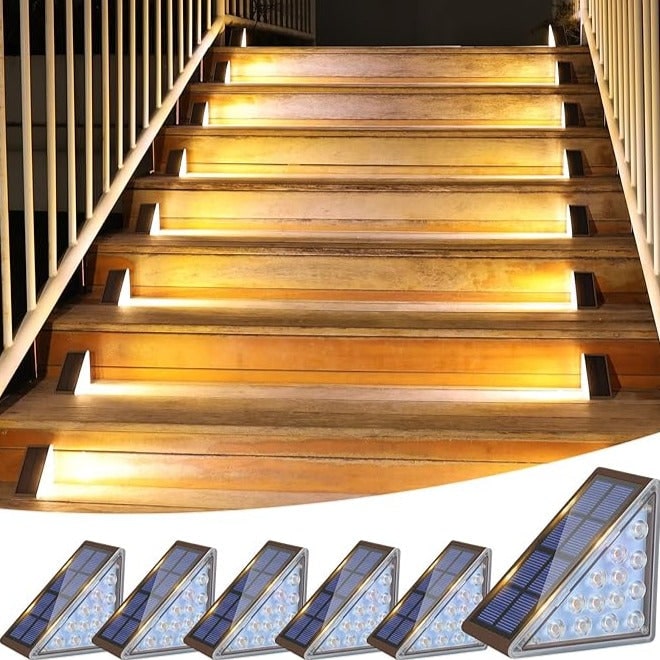 Solar Powered Stair Lights Outdoor Safety and Illumination - Image 6